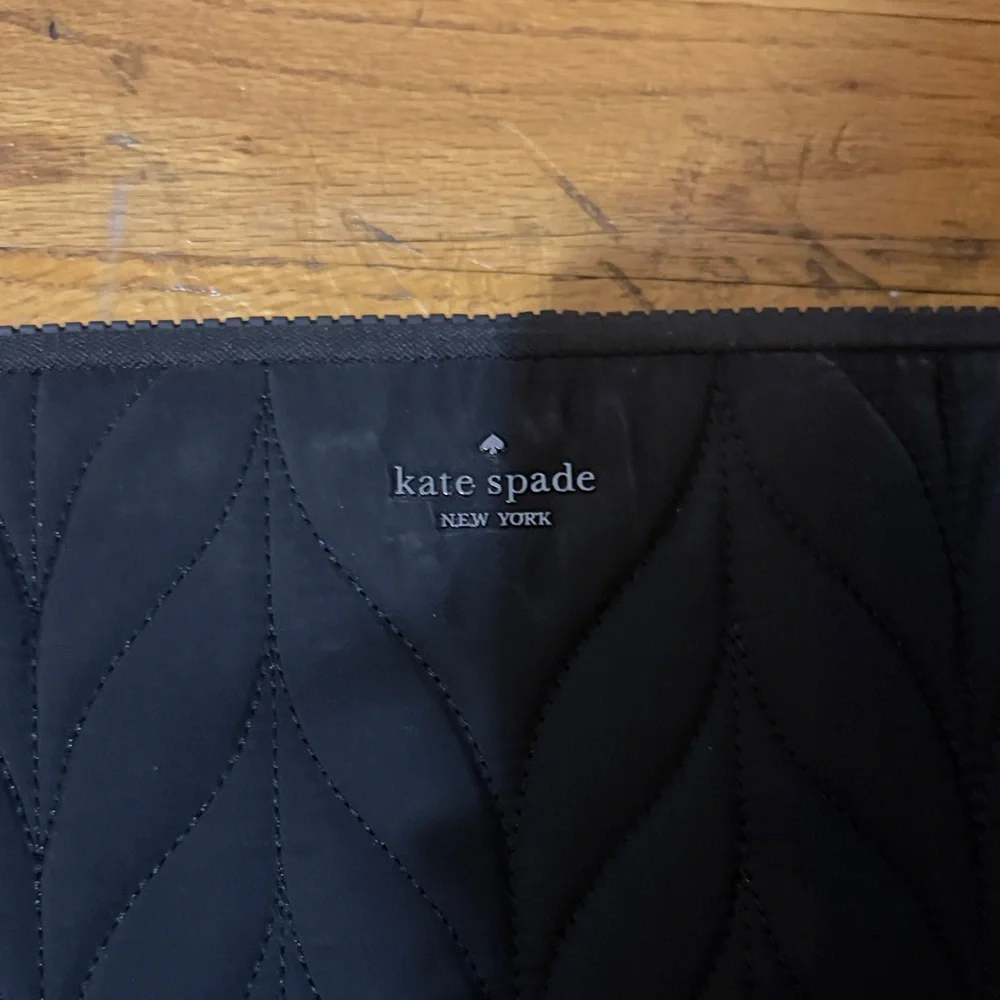 Kate Spade Black Quilted Laptop Sleeve